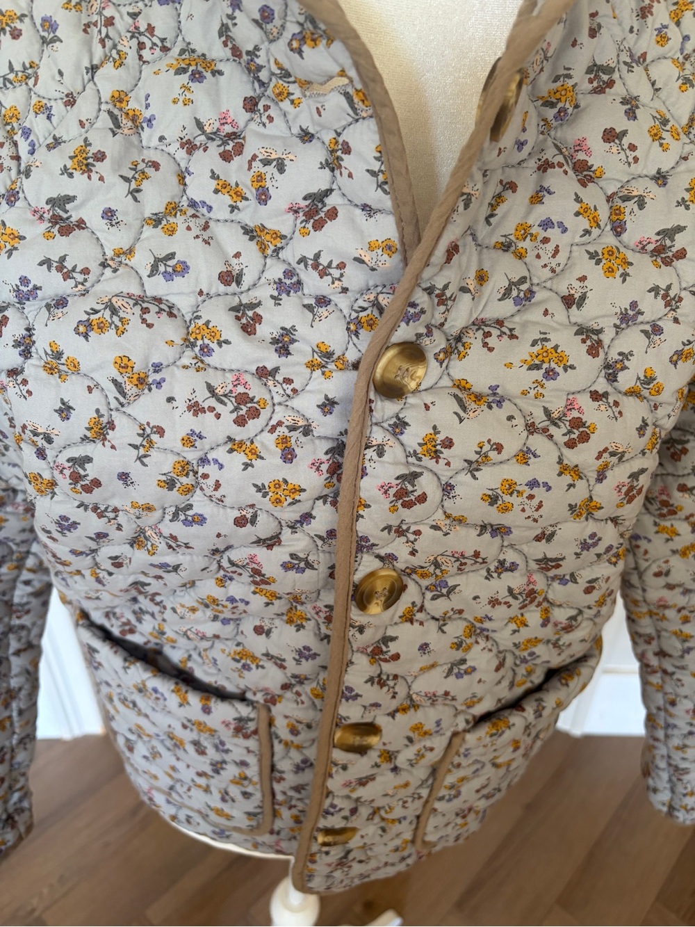 Anthropologie Mable cottage-core quilted ditzy floral jacket Small cotton - Picture 4 of 9